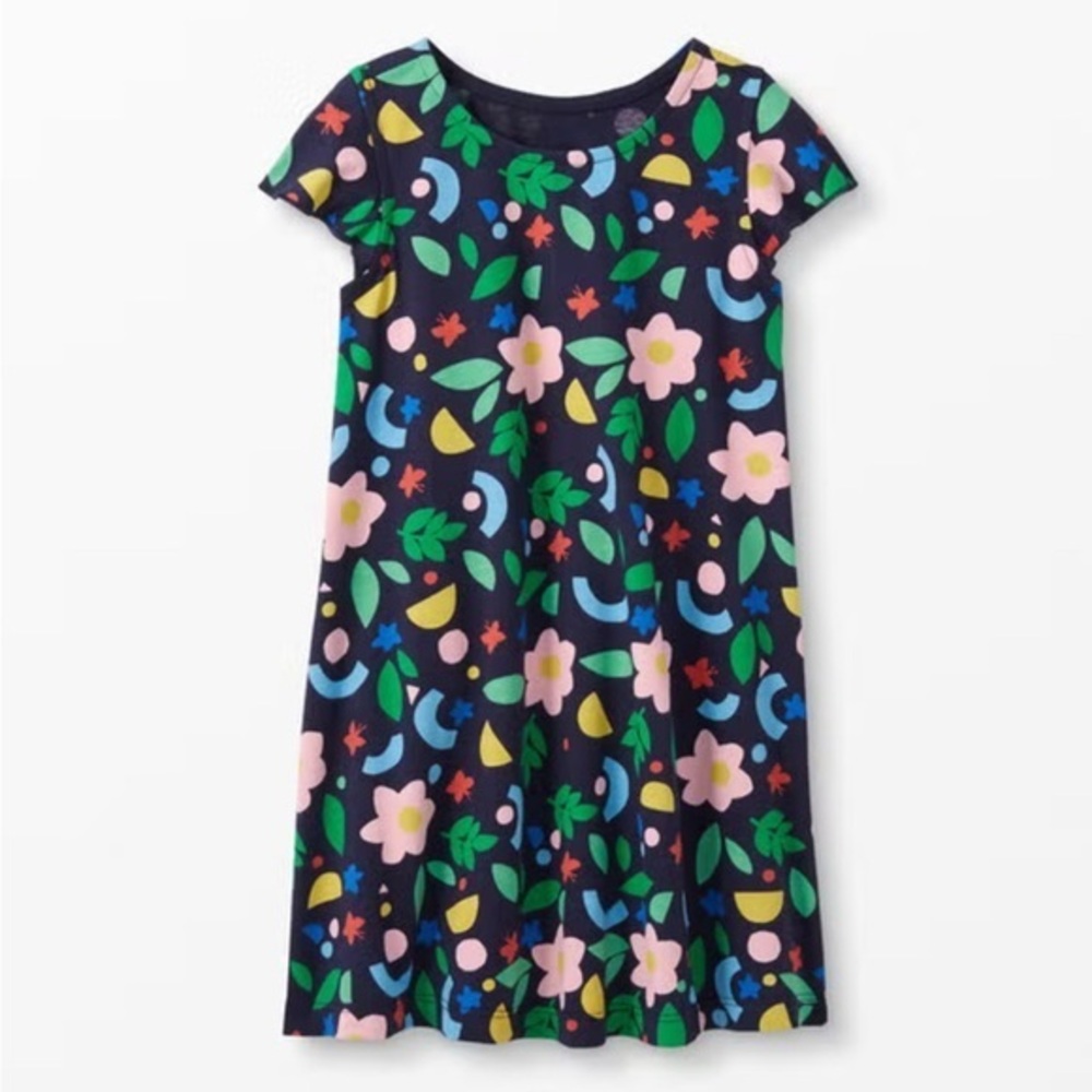 Hanna Andersson Girl’s Flutter Swing Dress Pockets Size 8 or 130 cm